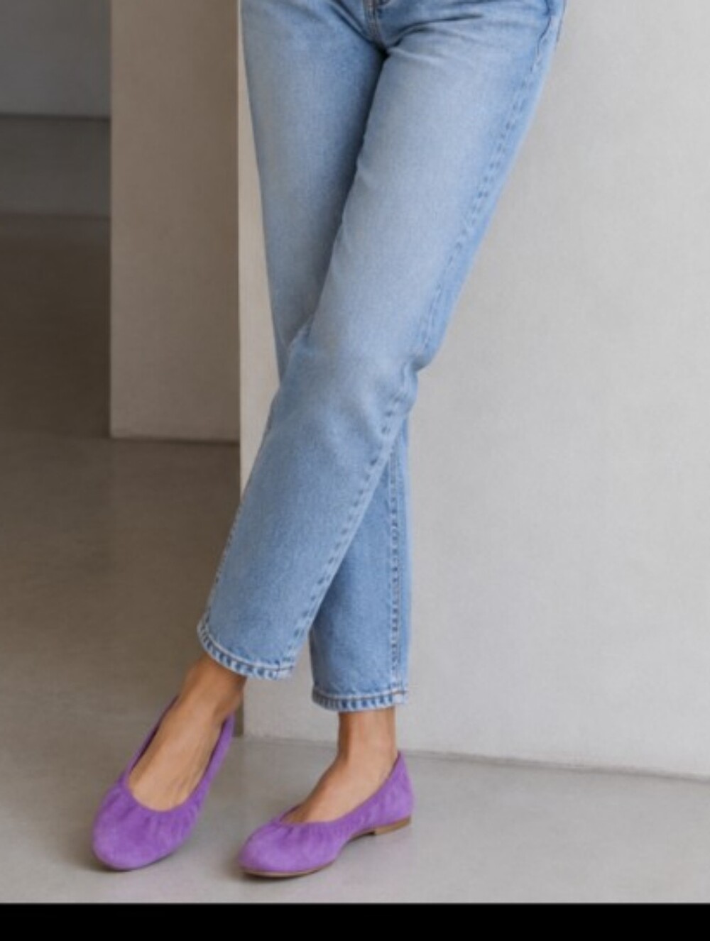 J. Crew Suede Cece Ballet Flats Fresh Plum